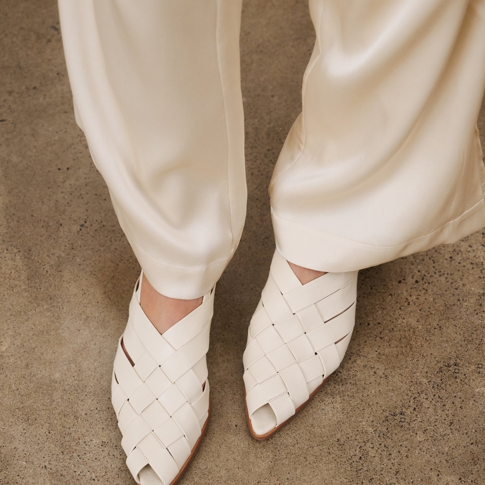 Bared Footwear White Sandals